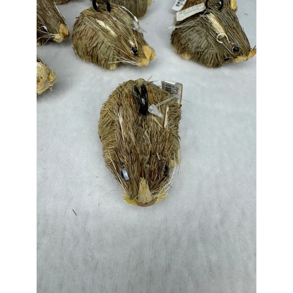 8 Pottery Barn Natural Straw Bunny Rabbit Place Card Holders Spring‎ New w/ Tags